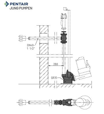 Jung Pumpen Armaturen DN 40 MC, JP48923