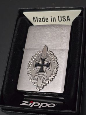 Zippo Dolch, Eisernes Kreuz, Eichenlaub Emblem (Custom PIN Style) CG #185