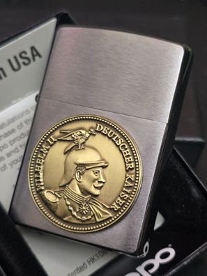 Zippo KAISER Wilhelm II, Deutscher Kaiser (Custom PIN Style) Emblem CG #199