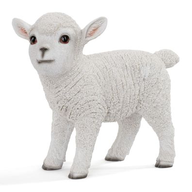 Moritz Gartenfigur Lamm stehend Schaf Figur weiß 21,5 cm Polyresin handbemalt Deko