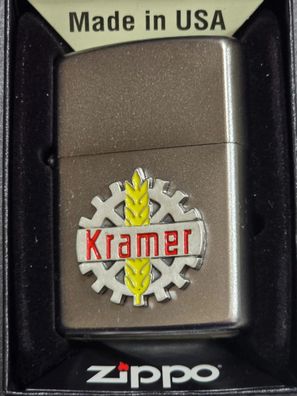 Zippo KRAMER Oldtimer Traktor Logo, Emblem (Custom PIN Style) Lighter CS #267