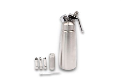 Hendi Sahnespender 0,5 L Edelstahl für Sahne Mousse Desserts und Saucen