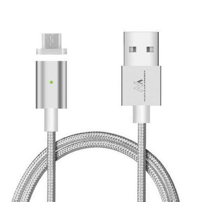 Magnetisch Daten Ladekabel USB microUSB Lightning Stecker Tablet Android iOS 1M