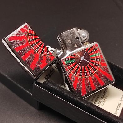 Zippo Roulette WHEEL DESIGN, Chrom gebürstet
