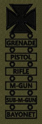 US Schießabzeichen "Marksman" mit einem Badge, frei konfigurierbar