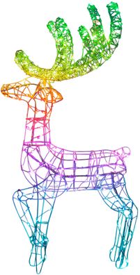Dekoration MagicHome Weihnachten, Hirsch, 165xLED RGB, IP44, 70x70x120 cm