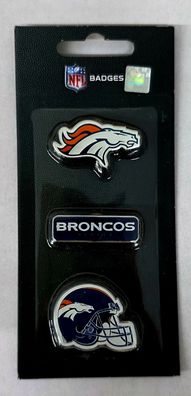 NFL Football 3er Pin Set Denver Broncos Anstecknadel 3 Stück 5015860263637