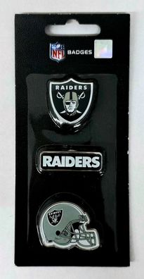 NFL Football 3er Pin Set Las Vegas Raiders Anstecknadel 3 Stück 5015860263675