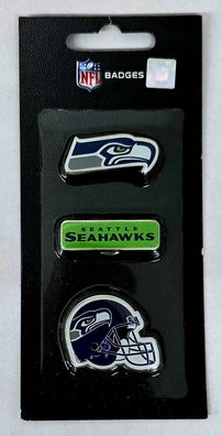 NFL Football 3er Pin Set Seattle Seahawks Anstecknadel 3 Stück 5015860263699