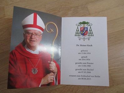 Erzbischof von Berlin Heiner Koch - Autogrammkarte!!!