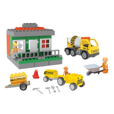 Spielzeugset Baustelle, Klemmbausteine für Kinder ab 3 Jahre / Baustelle