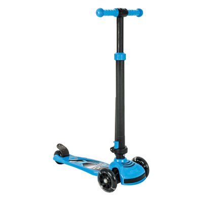 Kinderroller mit 3 Rädern, Scooter für Kinder höhenverstellbar, Cityroller blau / bla