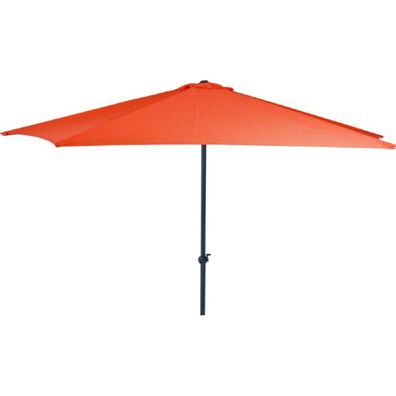 Sonnenschirm terrakotta mit Handkurbel, 300 cm Durchmesser / terrakotta
