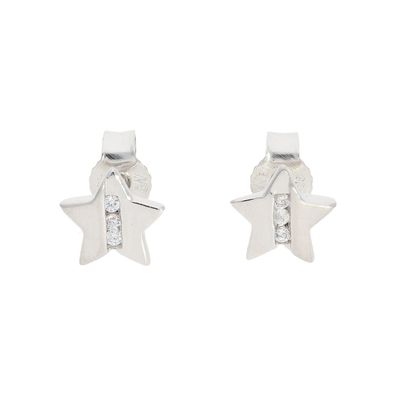 JuwelmaLux Stern Ohrstecker 925 Silber Zirkonia JL20-06-0750