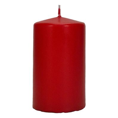 Safe Candle 80/70mm rubinrot - mit Banderole