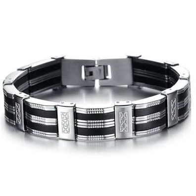 Edelstahlarmband für Männer Herrenarmband Edelstahl 21 cm elegantes Armband