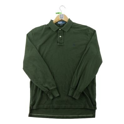 Polo Ralph Lauren Langarm Poloshirt Herren Y2K Größe M #QWE0687