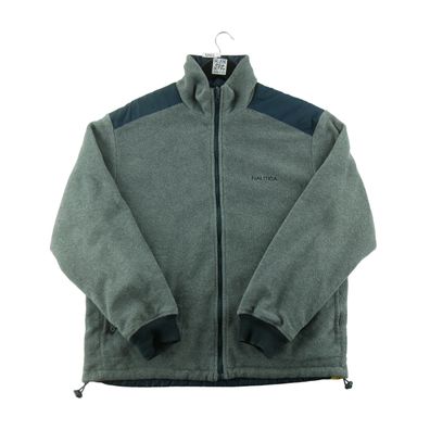 Nautica Herren Fleecejacke Y2K Gerade geschnitten Größe L #QWE3765