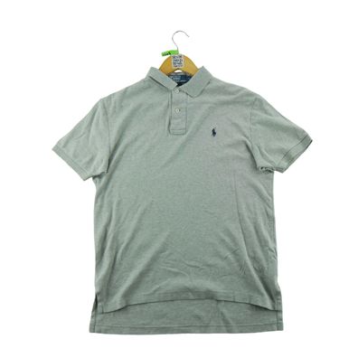 Polo Ralph Lauren Herren Kurzarm-Poloshirt Grau Größe S #QWE4203