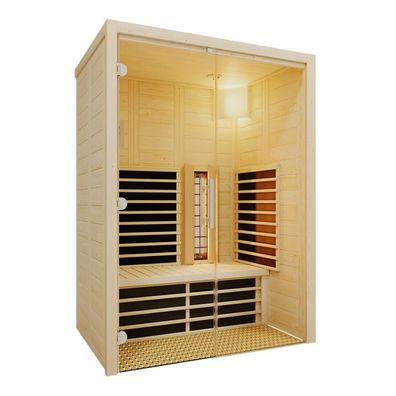 Infraworld Vario Natura 145 Glas Infrarotkabine mit ABC-Strahler 145x104x200cm