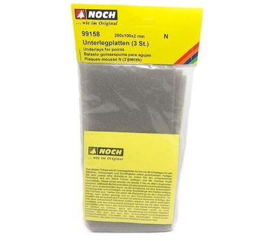 Noch 99158 - 3 x Unterlegplatten 200 x 100 - 1:160 - Originalverpackung