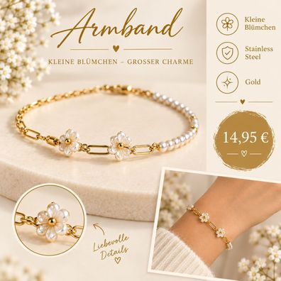 Armband mit kleinen Blüten