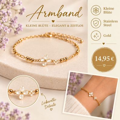 Armband mit zwei Blüten