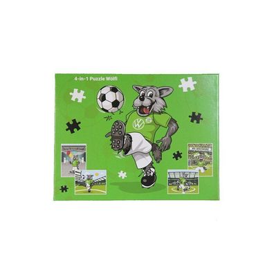 VfL Wolfsburg Spielware 4-IN-1 Puzzle Wölfi 1629