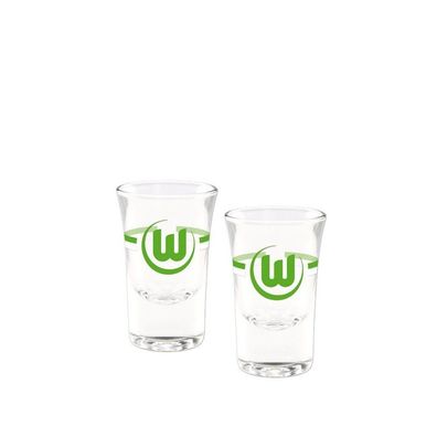 VfL Wolfsburg Glas Schnapsglas Grün-Weiß, 2er-Set 371