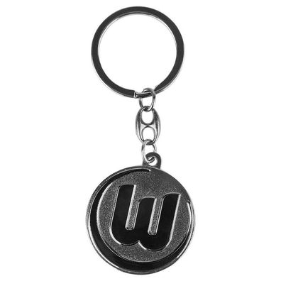 VfL Wolfsburg Keychain Schlüsselanhänger Logo Schwarz 808