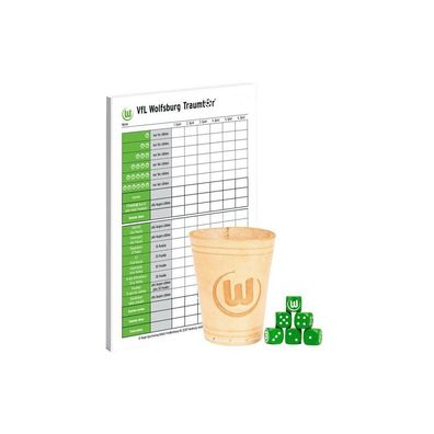 VfL Wolfsburg Spielware Würfelbecher Mit Spielblock (A3) 844
