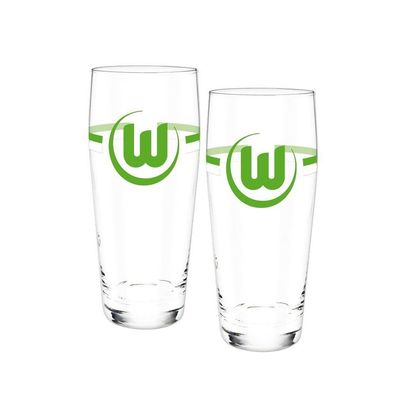 VfL Wolfsburg Glas Bierglas Grün-Weiß, 2er-Set 945