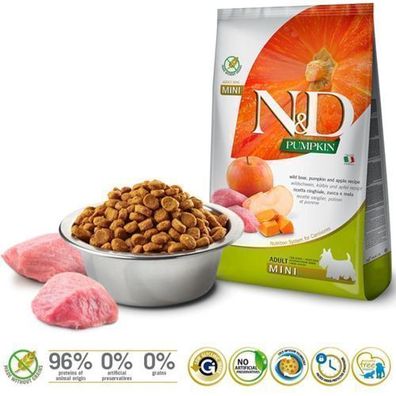 Farmina N&D GF Kürbis Eber & Apfel Erwachsener Mini 7kg