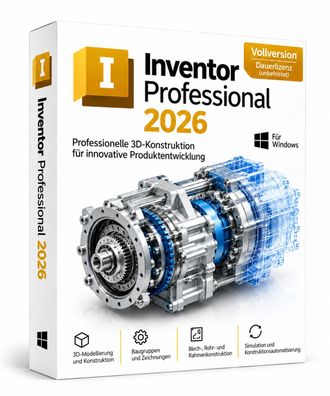 Inventor Professional 2027 - Vollversion mit Dauerlizenz - Professionelle 3D-Konstruk