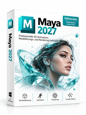 Maya 2027 - Vollversion mit Dauerlizenz - Professionelle 3D-Modellierung, Animation