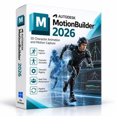 MotionBuilder 2026 - Vollversion mit Dauerlizenz Professionelle 3D-Charakteranimation