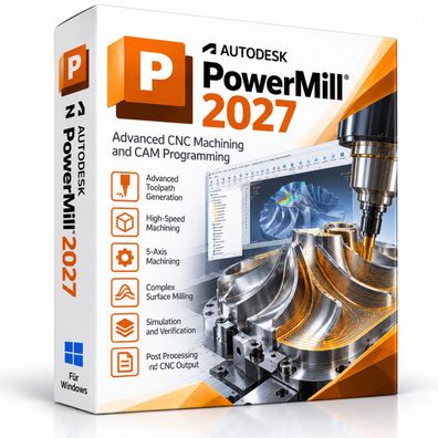PowerMill 2027 Vollversion mit Dauerlizenz Professionelle CNC-Programmierung, 3D-CAM