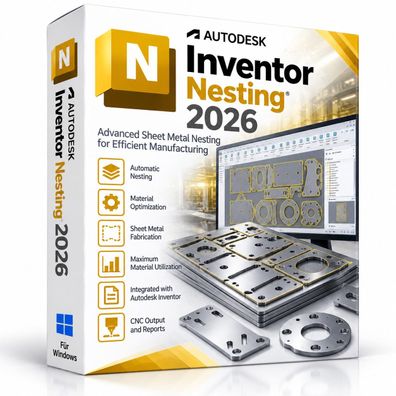 Inventor Nesting 2026 Vollversion mit Dauerlizenz Professionelle Blechverschachtelung