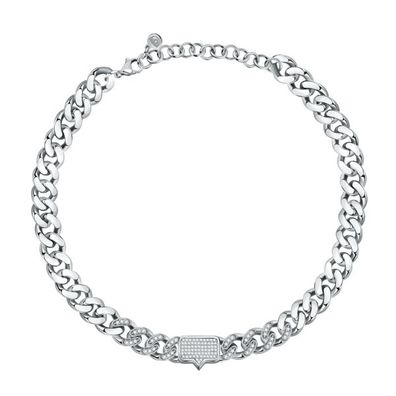 CHIARA Ferragni - Damen - J19AUW13 - Collana Big Chain eyelight tag white crystals pa
