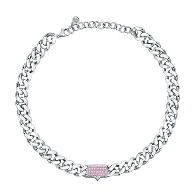 CHIARA Ferragni - Damen - J19AUW15 - Collana Big Chain eyelight tag white pink crysta