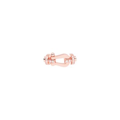 Fred - 0B0030 - FIBBIA IN ORO ROSA 18 K E Diamanti Modello LARGE