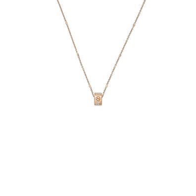 Gucci - YBB434553002 - Icon necklace in 18kt pink gold and white enamel