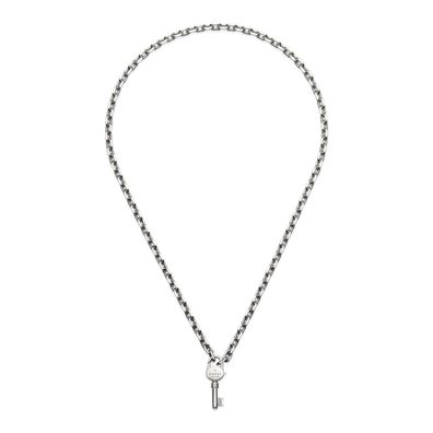 Gucci - YBB796343001 - Trademark Necklace in sterling silver with key motif and Gucci