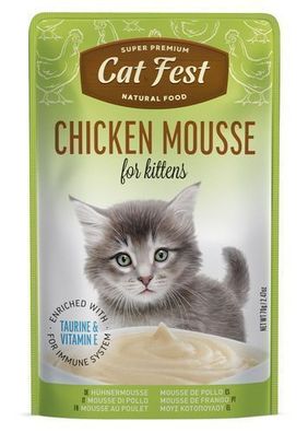 Cat Fest Beutel für Kätzchen – Hühnermousse 70 g