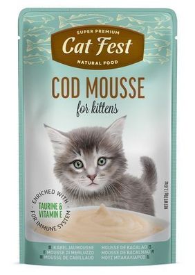 Cat Fest Beutel für Kätzchen Cod Mousse 70 g