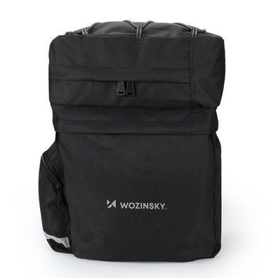 Wozinsky Große Fahrrad Gepäckträgertasche 60L mit Regenschutz, Schwarz (WBB13BK)