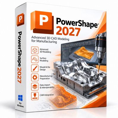 PowerShape 2027 - Vollversion mit Dauerlizenz Professionelle 3D-CAD-Modellierung
