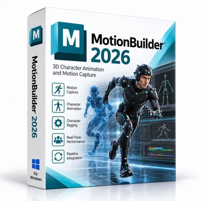 MotionBuilder 2026 - Vollversion mit Dauerlizenz Professionelle 3D-Charakteranimation