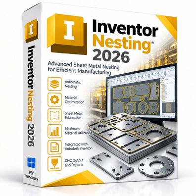 Inventor Nesting 2026 Vollversion mit Dauerlizenz Professionelle Blechverschachtelung