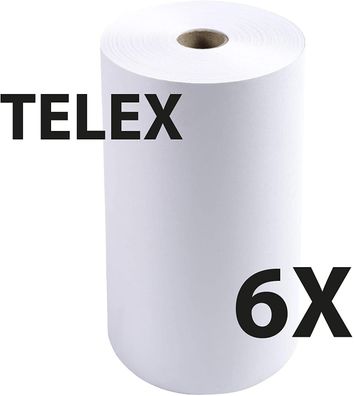 Exacompta 52131E 6er Pack Telex Rollen, 1-lagig Offset(holzfrei) standard, ideal für